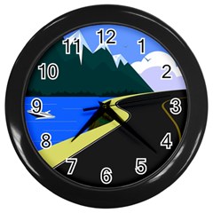 Air Pollution Retro Vintage Wall Clock (black) by Wegoenart