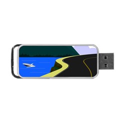 Air Pollution Retro Vintage Portable Usb Flash (one Side) by Wegoenart