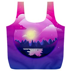 Landscape Illustration Illustrator Full Print Recycle Bag (xxxl) by Wegoenart