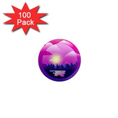 Landscape Illustration Illustrator 1  Mini Magnets (100 Pack)  by Wegoenart