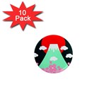 Mount Fuji Japan Landscape Volcano 1  Mini Magnet (10 pack)  Front