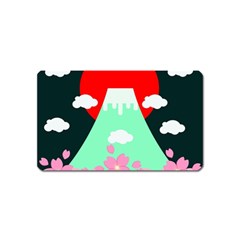 Mount Fuji Japan Landscape Volcano Magnet (name Card) by Wegoenart