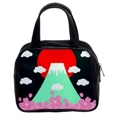 Mount Fuji Japan Landscape Volcano Classic Handbag (two Sides) by Wegoenart