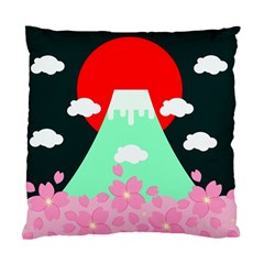 Mount Fuji Japan Landscape Volcano Standard Cushion Case (one Side) by Wegoenart