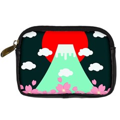 Mount Fuji Japan Landscape Volcano Digital Camera Leather Case by Wegoenart