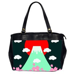 Mount Fuji Japan Landscape Volcano Oversize Office Handbag (2 Sides) by Wegoenart