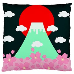 Mount Fuji Japan Landscape Volcano Large Cushion Case (one Side) by Wegoenart