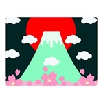 Mount Fuji Japan Landscape Volcano Double Sided Flano Blanket (Mini)  35 x27  Blanket Front