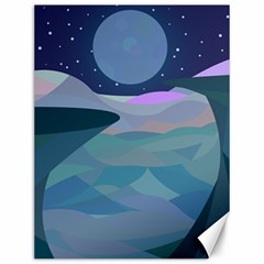 Landscapes Moon Stars Night Canvas 12  X 16  by Wegoenart