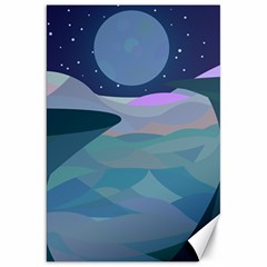 Landscapes Moon Stars Night Canvas 20  X 30  by Wegoenart