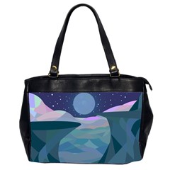 Landscapes Moon Stars Night Oversize Office Handbag (2 Sides) by Wegoenart