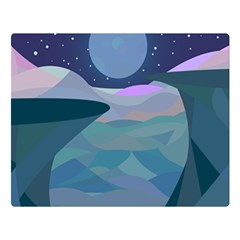 Landscapes Moon Stars Night Double Sided Flano Blanket (large)  by Wegoenart