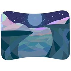 Landscapes Moon Stars Night Velour Seat Head Rest Cushion by Wegoenart