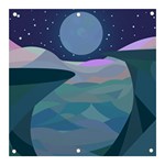 Landscapes Moon Stars Night Banner and Sign 3  x 3  Front