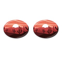 Artistic Digital Landscape Art Cufflinks (oval) by Wegoenart