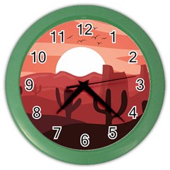 Artistic Digital Landscape Art Color Wall Clock by Wegoenart