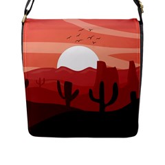 Artistic Digital Landscape Art Flap Closure Messenger Bag (l) by Wegoenart