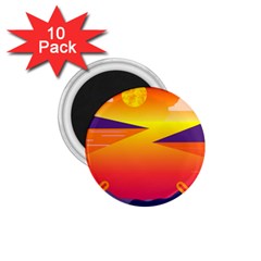 Sunset Lake Forest Hills Camp 1 75  Magnets (10 Pack)  by Wegoenart