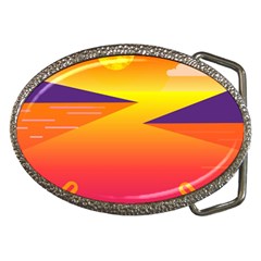 Sunset Lake Forest Hills Camp Belt Buckles