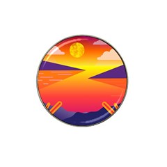 Sunset Lake Forest Hills Camp Hat Clip Ball Marker (4 Pack) by Wegoenart