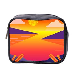 Sunset Lake Forest Hills Camp Mini Toiletries Bag (two Sides) by Wegoenart