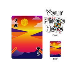 Sunset Lake Forest Hills Camp Playing Cards 54 Designs (mini) by Wegoenart