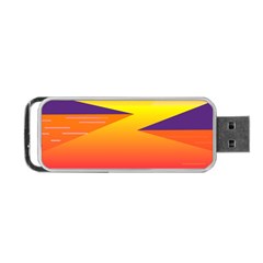 Sunset Lake Forest Hills Camp Portable Usb Flash (two Sides) by Wegoenart