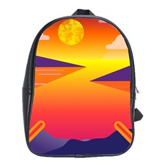 Sunset Lake Forest Hills Camp School Bag (xl) by Wegoenart