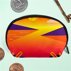 Sunset Lake Forest Hills Camp Accessory Pouch (large) by Wegoenart