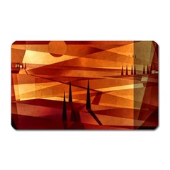 Illustration Golden Tuscany Brown Orange Magnet (rectangular) by Wegoenart