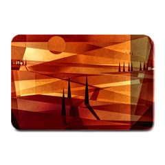 Illustration Golden Tuscany Brown Orange Plate Mats by Wegoenart