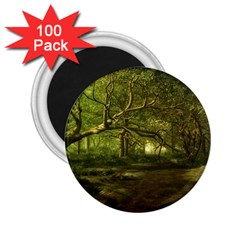 Nature Greenforest Trees Tree Landscape 2 25  Magnets (100 Pack)  by Wegoenart