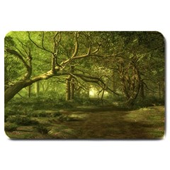 Nature Greenforest Trees Tree Landscape Large Doormat 