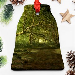 Nature Greenforest Trees Tree Landscape Ornament (bell) by Wegoenart