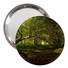 Nature Greenforest Trees Tree Landscape 3  Handbag Mirrors by Wegoenart