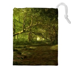 Nature Greenforest Trees Tree Landscape Drawstring Pouch (5xl) by Wegoenart