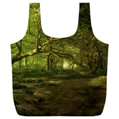 Nature Greenforest Trees Tree Landscape Full Print Recycle Bag (xxl)