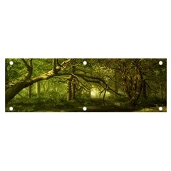 Nature Greenforest Trees Tree Landscape Banner And Sign 6  X 2 