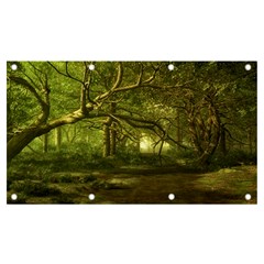 Nature Greenforest Trees Tree Landscape Banner And Sign 7  X 4 