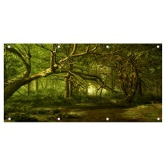 Nature Greenforest Trees Tree Landscape Banner And Sign 8  X 4 