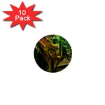 Chameleon Reptile Lizard Animal 1  Mini Buttons (10 pack)  Front