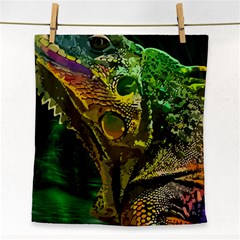 Chameleon Reptile Lizard Animal Face Towel by Wegoenart