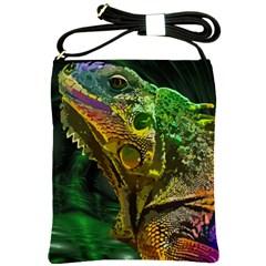 Chameleon Reptile Lizard Animal Shoulder Sling Bag by Wegoenart