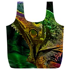 Chameleon Reptile Lizard Animal Full Print Recycle Bag (xl) by Wegoenart