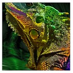 Chameleon Reptile Lizard Animal Square Satin Scarf (36  x 36 ) Front