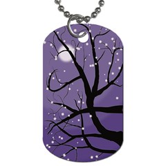 Moon Night Fantasy Dark Love Dog Tag (one Side) by Wegoenart