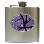 Moon Night Fantasy Dark Love Hip Flask (6 oz) Front