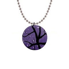 Moon Night Fantasy Dark Love 1  Button Necklace by Wegoenart