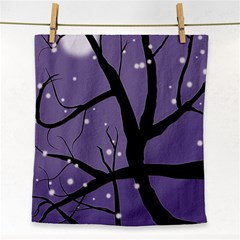 Moon Night Fantasy Dark Love Face Towel by Wegoenart