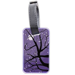 Moon Night Fantasy Dark Love Luggage Tag (two Sides) by Wegoenart